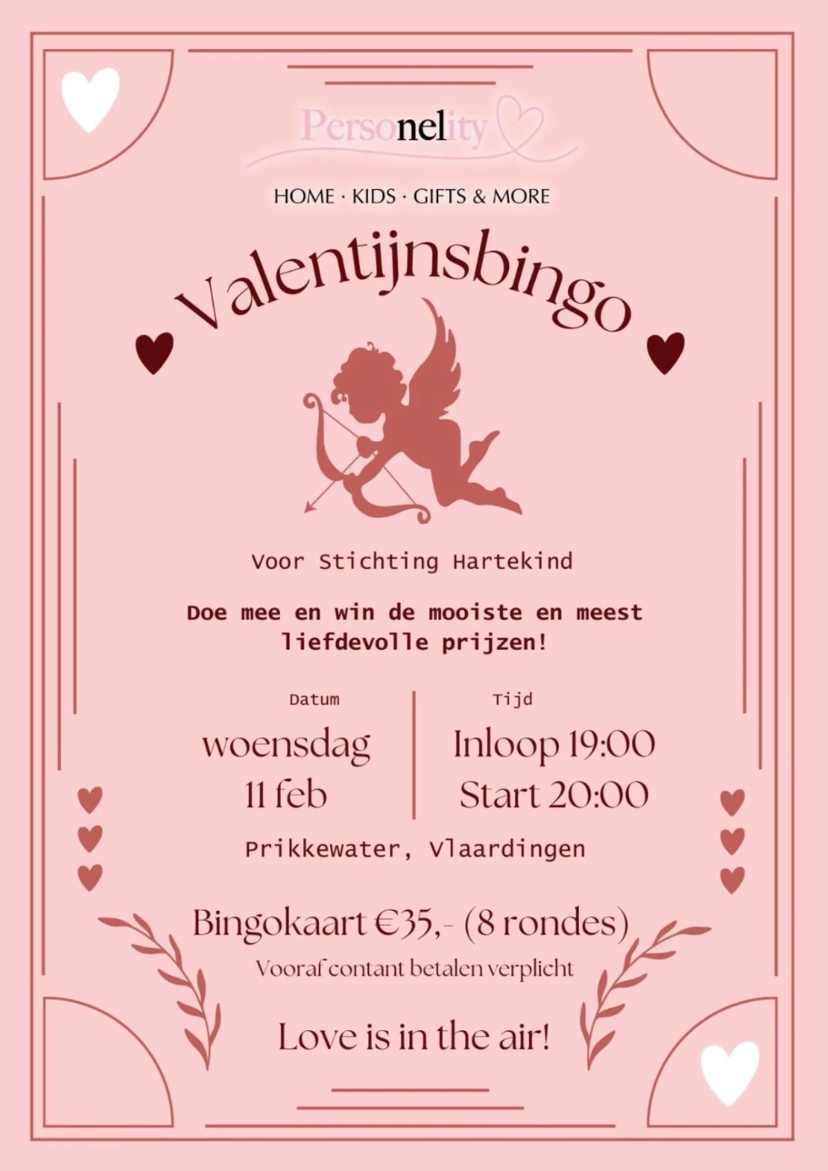 Personelity valentijns bingo